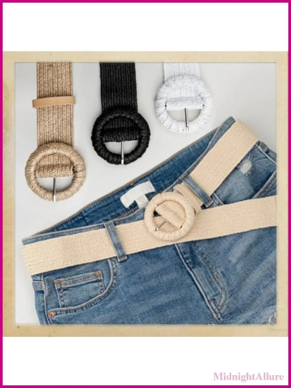 Straw Woven Elastic Belt Braided Raffia Waist Belt Stretch Rattan Summer Dresses